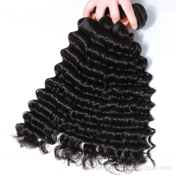 Hot selling deep wave curly virgin human hair deep wave hair weave bundles